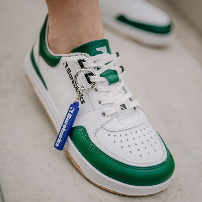 Sneakers barefoot BAREBARICS WAVE - Alb & verde [4]