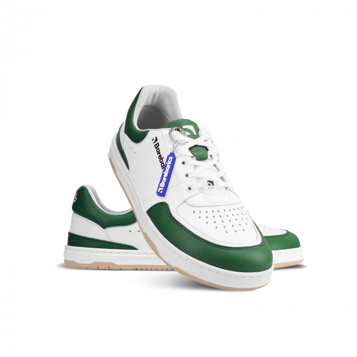 Sneakers barefoot BAREBARICS WAVE - Alb & verde [3]