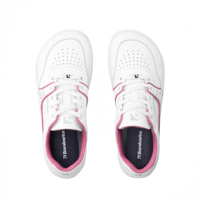 Sneakers barefoot BAREBARICS ARISE - Alb & roz [11]