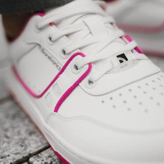 Sneakers barefoot BAREBARICS ARISE - Alb & roz [4]