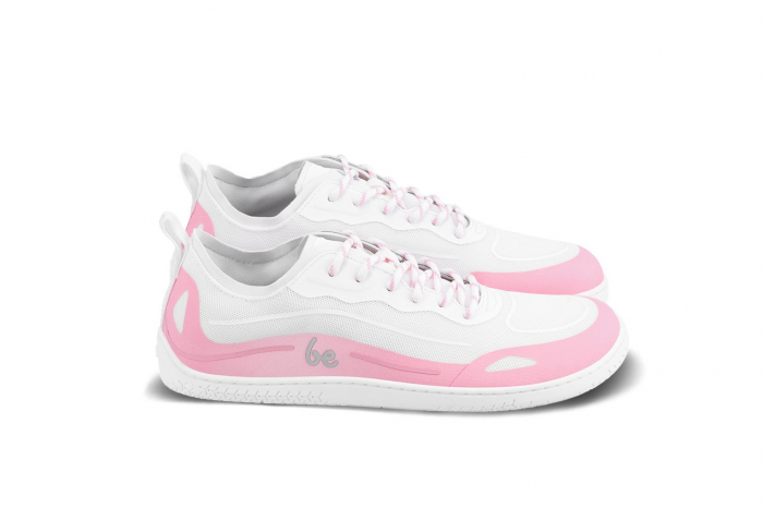 Sneakers barefoot BE LENKA Velocity - Alb & Roz deschis [5]