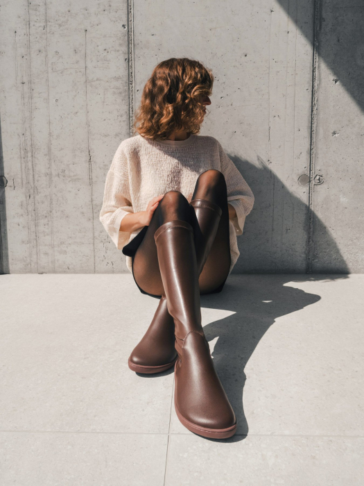 Cizme barefoot BE LENKA Athena Vegan - Maro ciocolatiu [4]