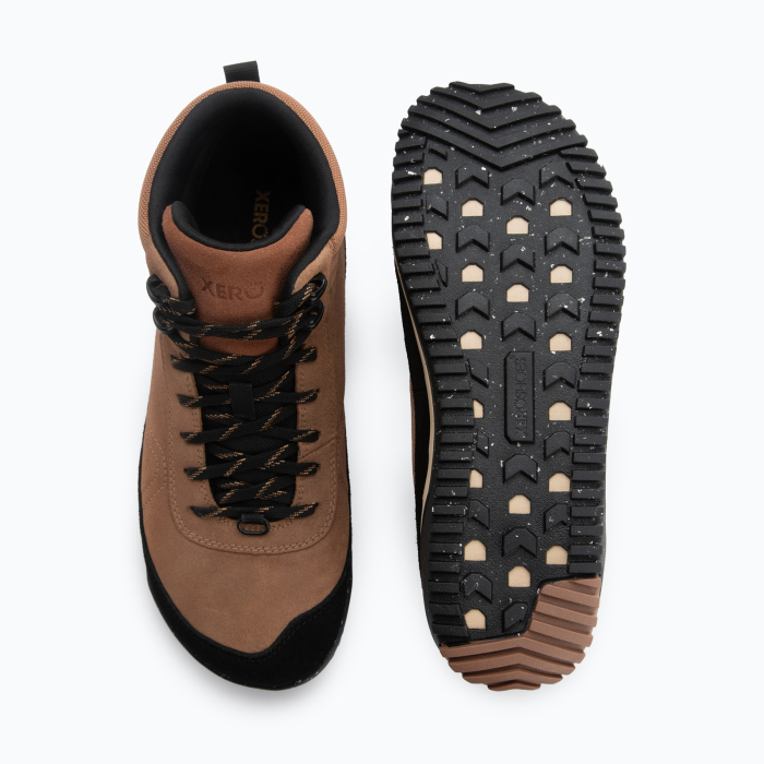Ghete barefoot drumeție bărbați XERO SHOES Ridgeway Piele – Maro irlandez [11]