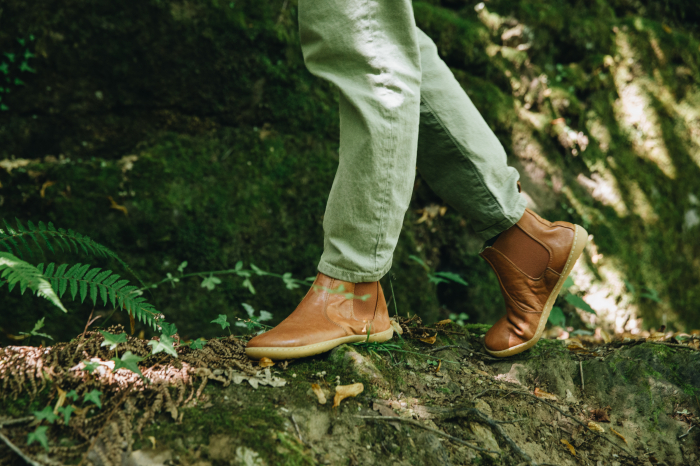 Ghete barefoot MUKISHOES Chelsea Leather - Caramel [4]
