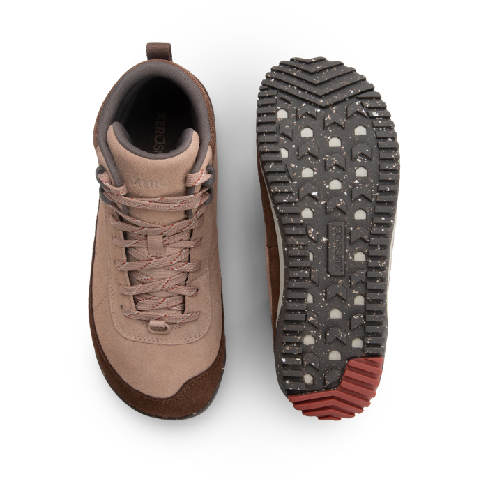 Ghete barefoot drumeție femei XERO SHOES Ridgeway Piele – Roz nisipiu [14]