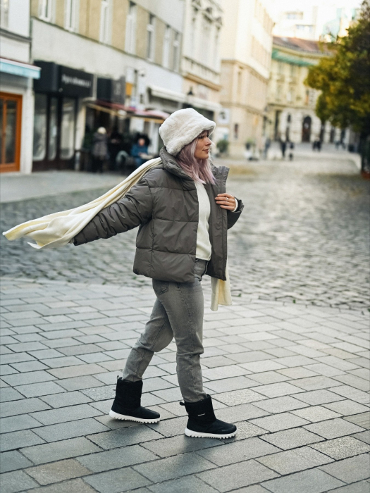 Ghete barefoot iarnǎ BAREBARICS PolarStride - Negru [12]