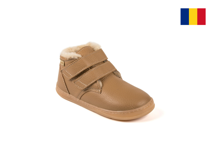 Ghete barefoot iarna copii TIMMO SMART FLEX NATURE'S TOUCH - Maro deschis [1]