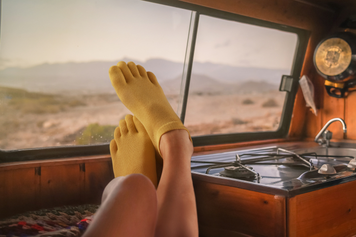 Șosete cu degete KNITIDO Essentials Sneaker - Galben [2]