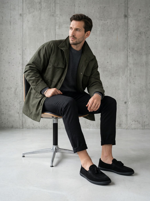 Mocasini barefoot BE LENKA Portsiders - Negru [6]