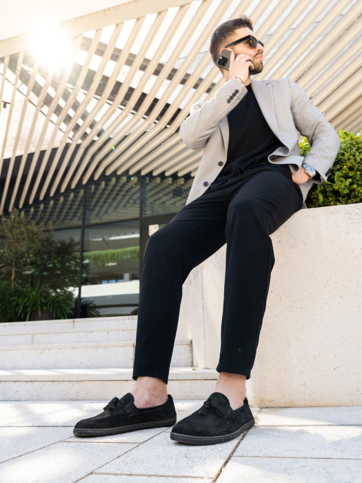 Mocasini barefoot BE LENKA Portsiders - Negru [4]