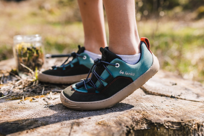 Pantofi barefoot copii BE LENKA XPLORER - Negru măslină & Verde salvie [2]