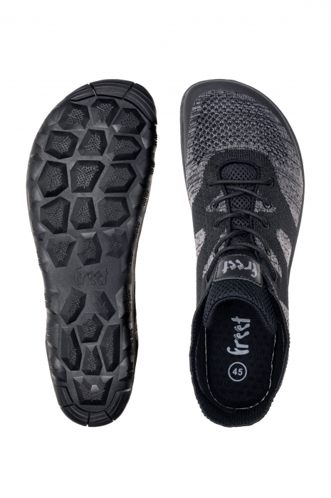 Pantofi sport barefoot FREET SWALE –Negru & gri [3]