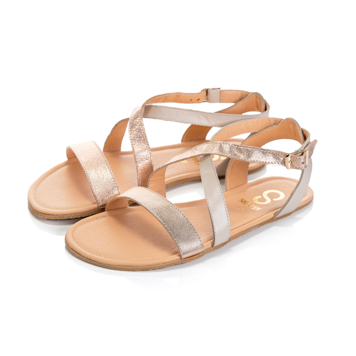 Sandale barefoot SHAPEN Calla - Roz auriu [3]