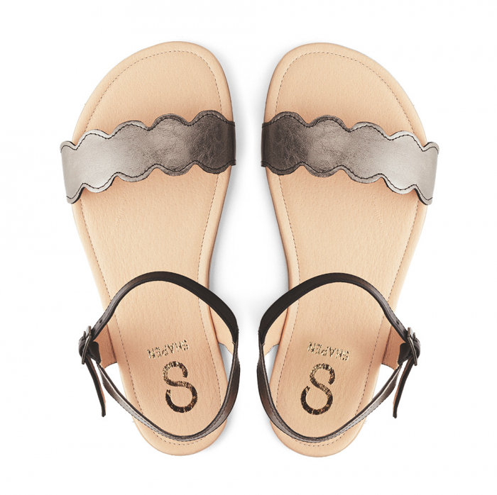 Sandale barefoot SHAPEN JASMINE - Negru metalic [3]