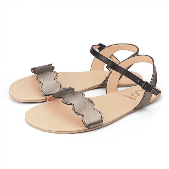 Sandale barefoot SHAPEN JASMINE - Negru metalic [4]