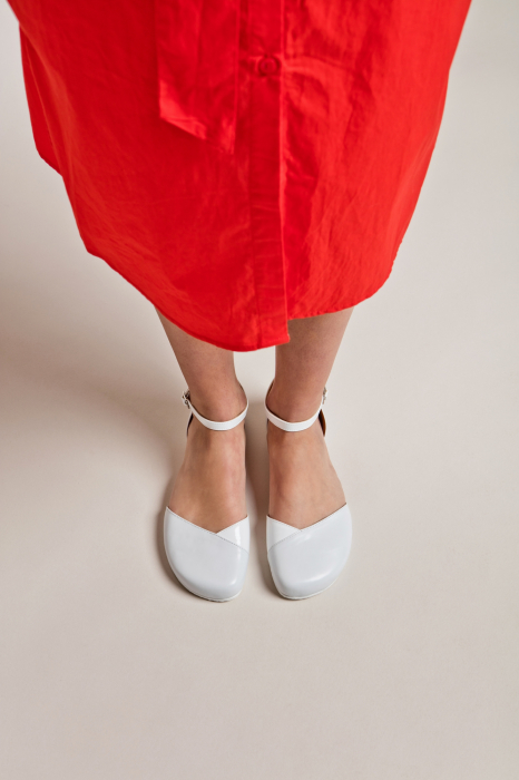 Sandale barefoot SHAPEN POPPY - Alb [20]
