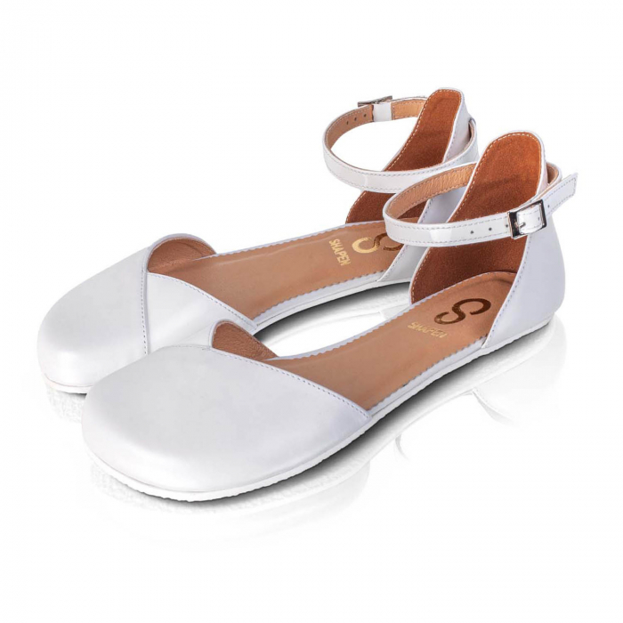 Sandale barefoot SHAPEN POPPY - Alb [17]