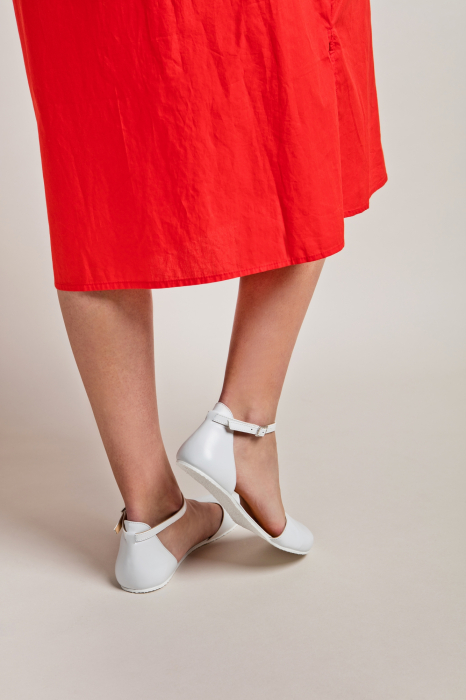 Sandale barefoot SHAPEN POPPY - Alb [21]