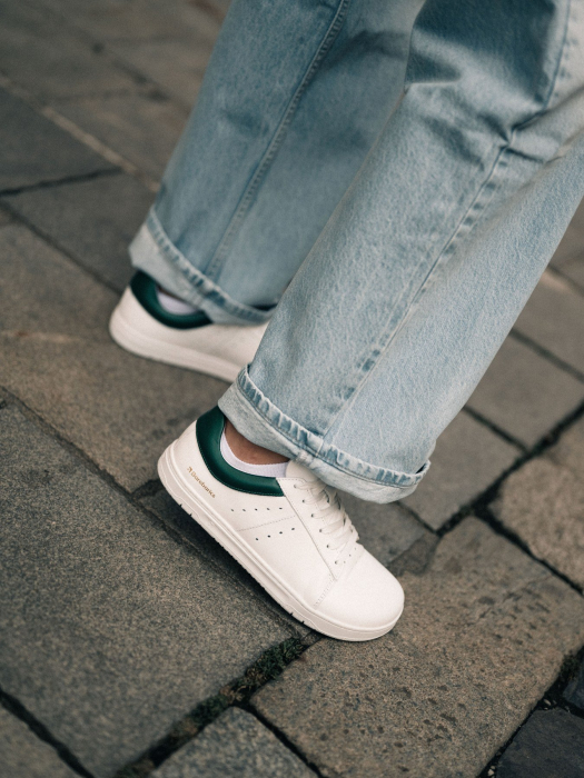 Sneakers barefoot BAREBARICS Enigma - Alb / Verde [10]