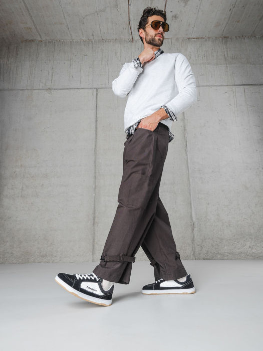 Sneakers barefoot BAREBARICS Legend - Negru & Alb [6]