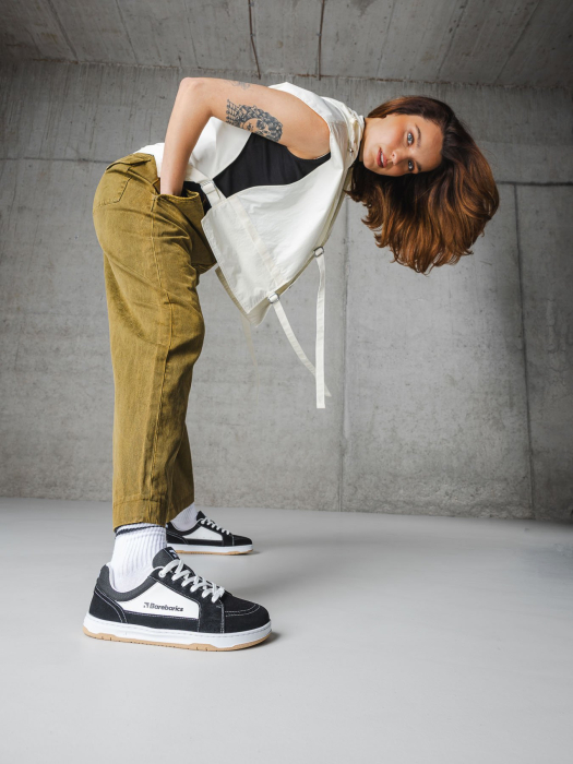 Sneakers barefoot BAREBARICS Legend - Negru & Alb [4]