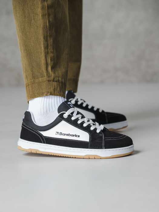 Sneakers barefoot BAREBARICS Legend - Negru & Alb [2]