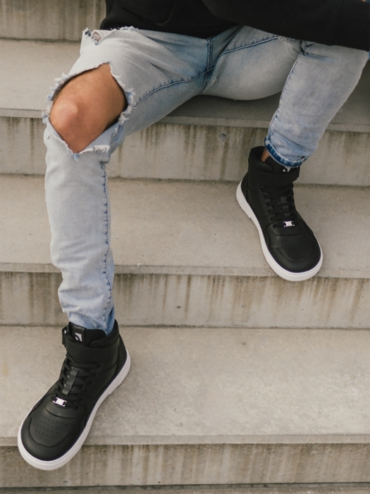 Sneakers barefoot BAREBARICS Zing High Top - Negru [6]