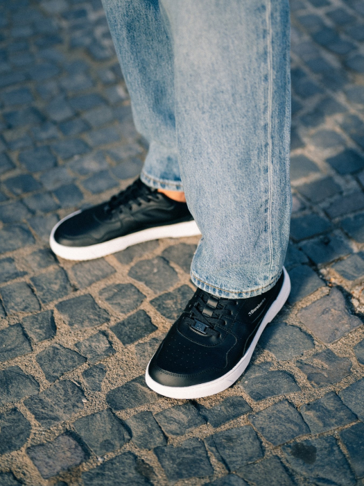 Sneakers barefoot BAREBARICS ZING - Negru & Alb - Piele [2]