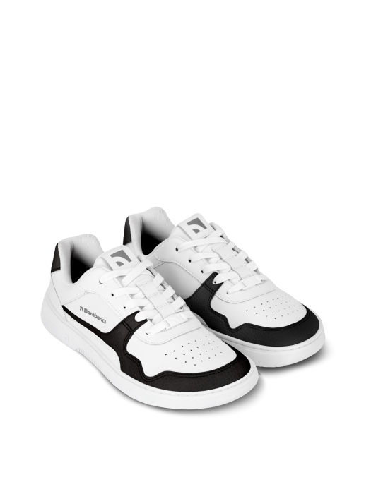 Sneakers barefoot BAREBARICS Zing Piele - Alb & Negru [7]