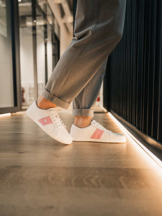 Sneakers barefoot BE LENKA Elite - Alb & Roz [8]