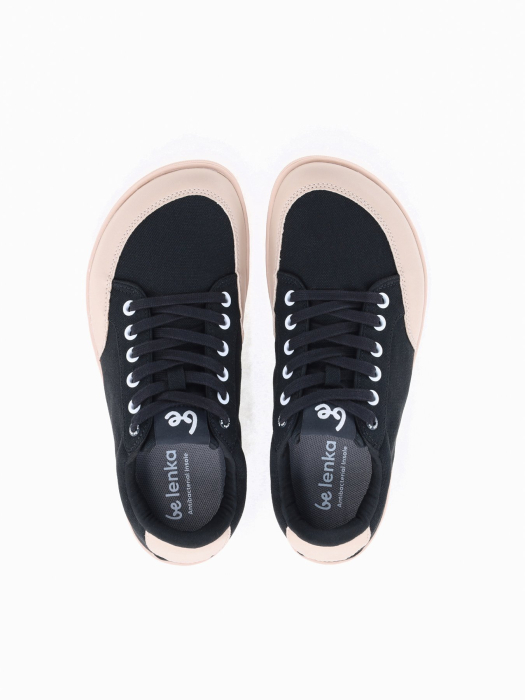 Sneakers barefoot BE LENKA Rebound - Negru & Crem [3]