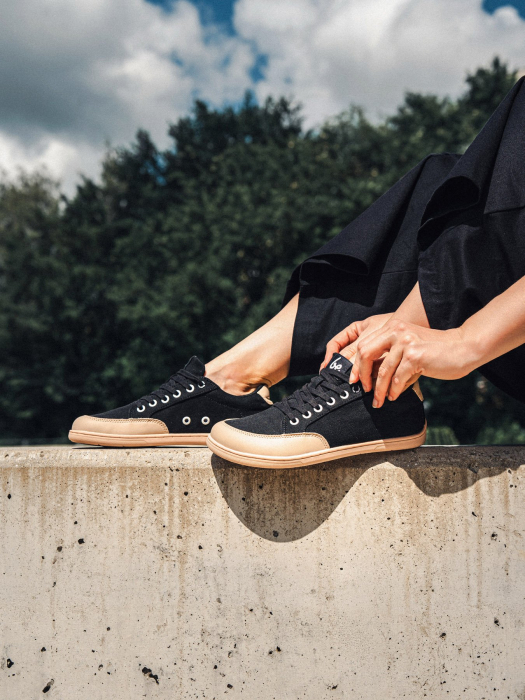 Sneakers barefoot BE LENKA Rebound - Negru & Crem [5]