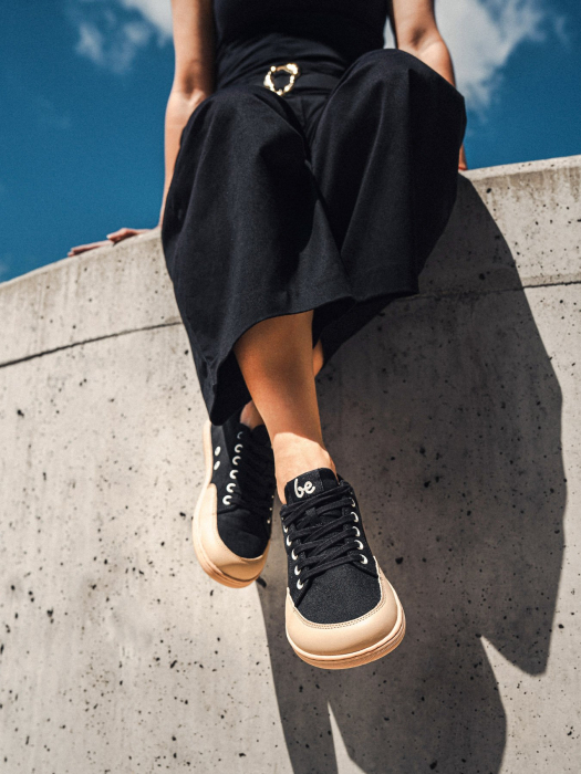 Sneakers barefoot BE LENKA Rebound - Negru & Crem [2]