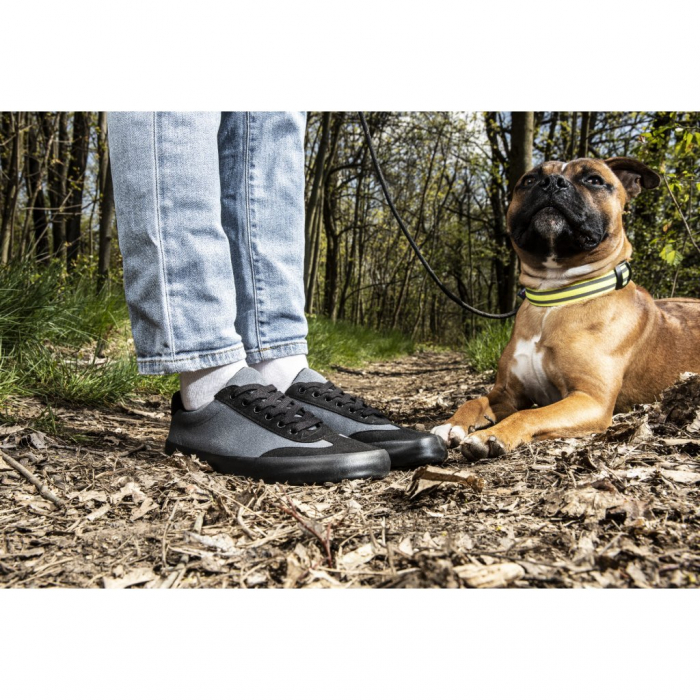 Sneakers barefoot BOHEMPIA FELIX - Gri închis / Negru (regular) [6]