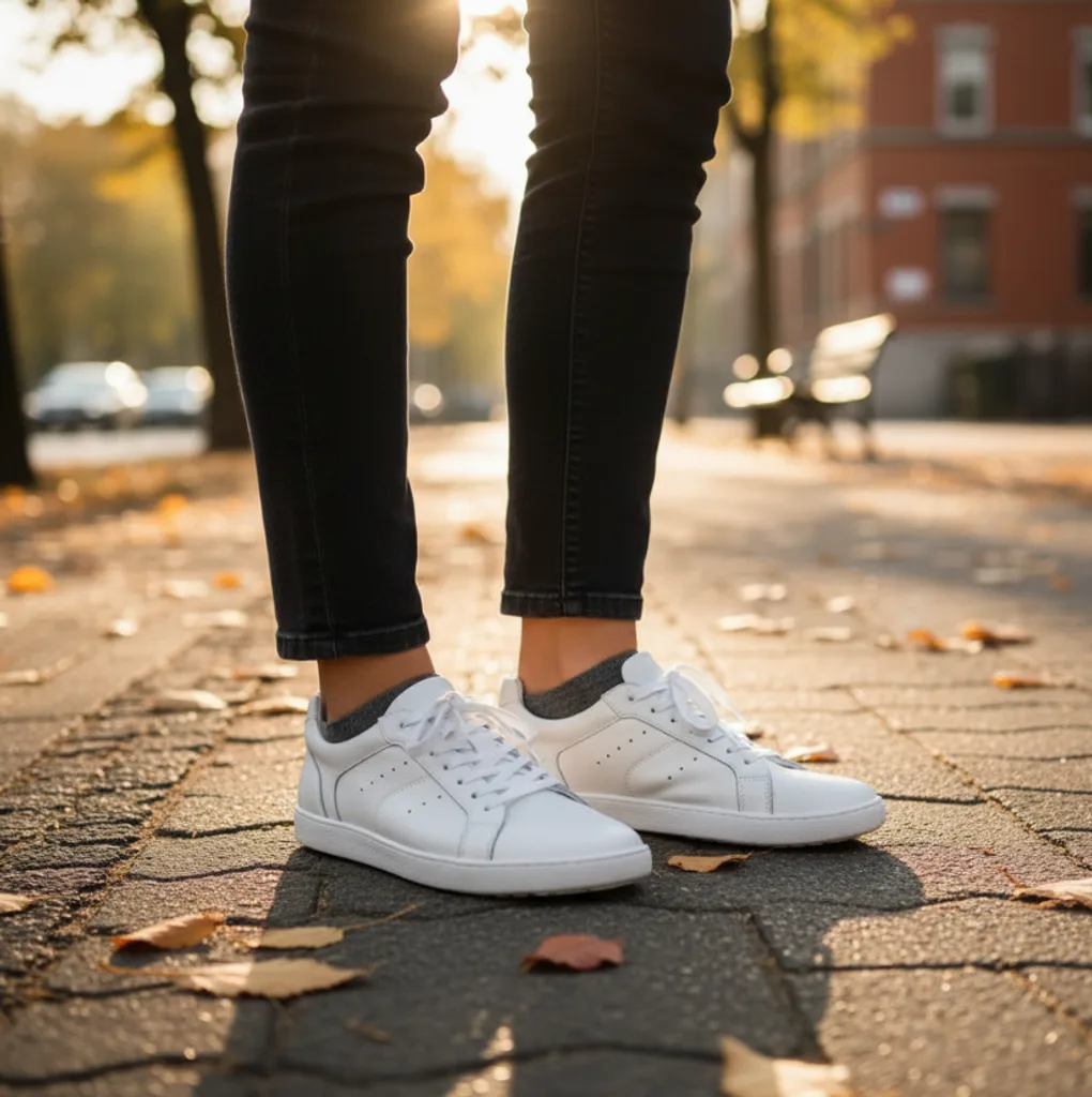 Sneakers barefoot GROUNDIES Universe - Alb [4]