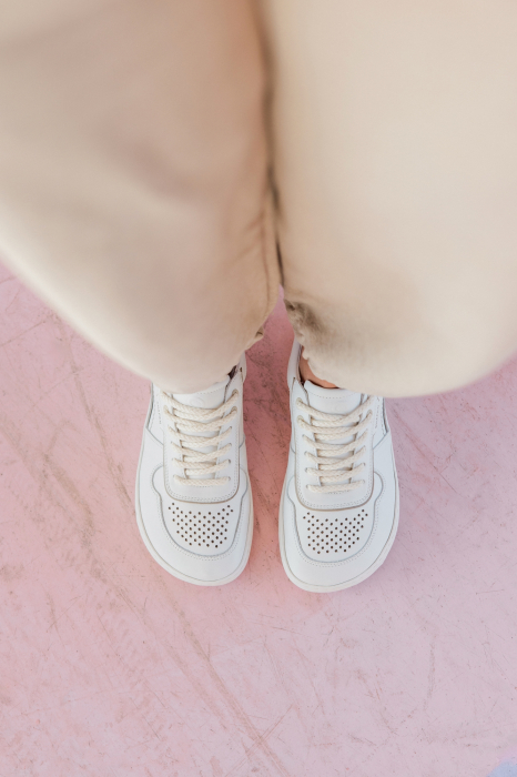 Sneakers barefoot SHAPEN Flowin - Alb & Bej [2]
