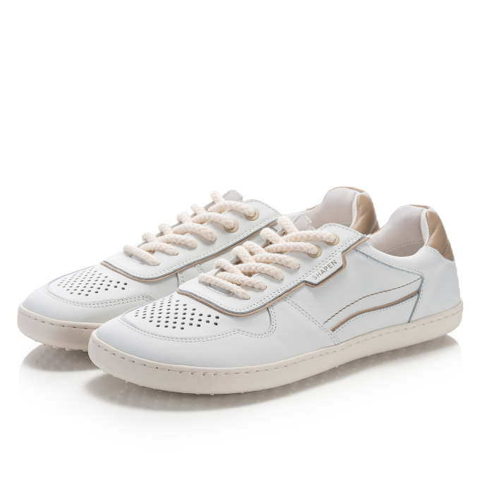 Sneakers barefoot SHAPEN Flowin - Alb & Bej [4]