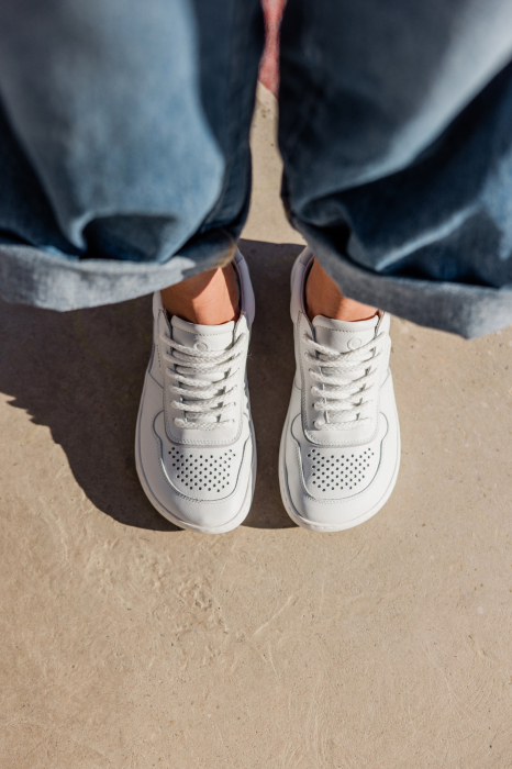 Sneakers barefoot SHAPEN Flowin - Alb & Gri [2]