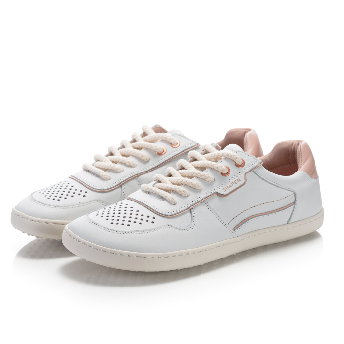 Sneakers barefoot SHAPEN Flowin - Alb & Roz [3]