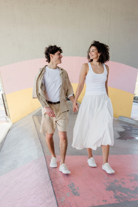 Sneakers barefoot SHAPEN Flowin - Alb & Roz [9]