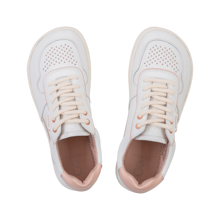 Sneakers barefoot SHAPEN Flowin - Alb & Roz [5]