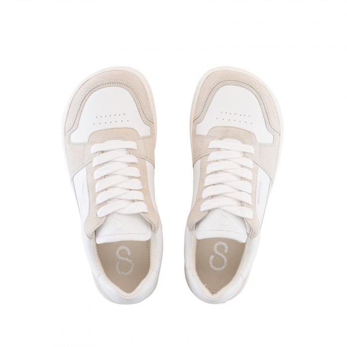 Sneakers barefoot SHAPEN RE:WIND – Alb & gri [7]