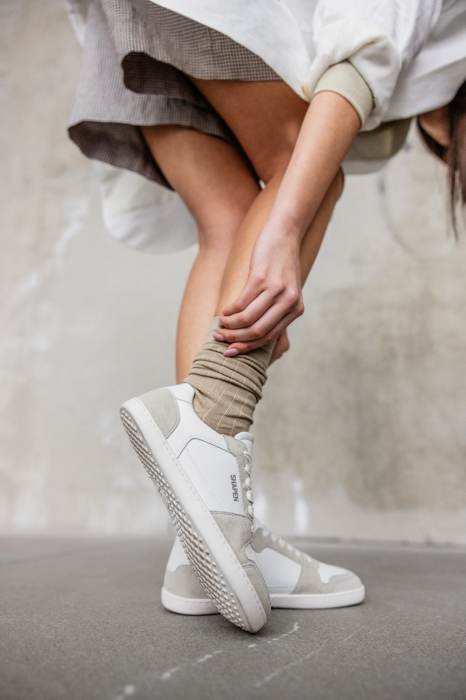 Sneakers barefoot SHAPEN Re:Wind - Alb / Gri [11]