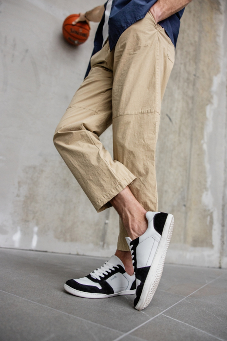 Sneakers barefoot SHAPEN Re:Wind - Alb / Negru [12]