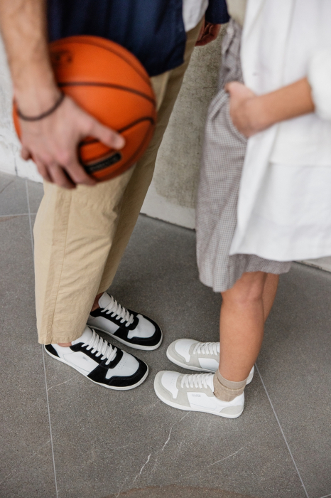 Sneakers barefoot SHAPEN Re:Wind - Alb / Negru [14]