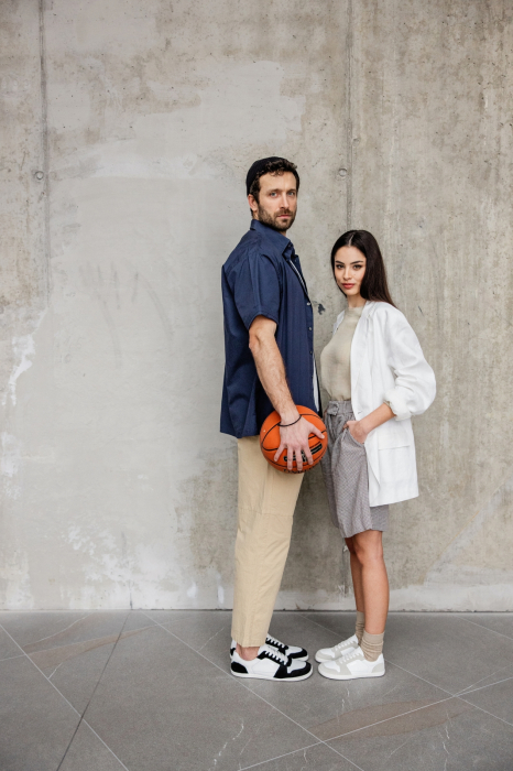 Sneakers barefoot SHAPEN Re:Wind - Alb / Negru [15]