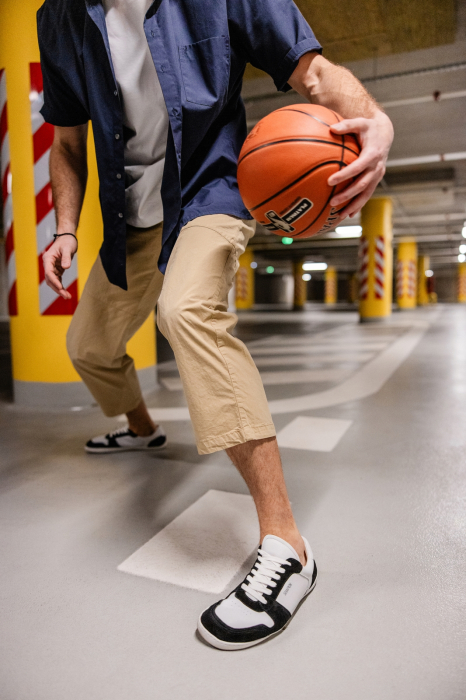 Sneakers barefoot SHAPEN Re:Wind - Alb / Negru [10]