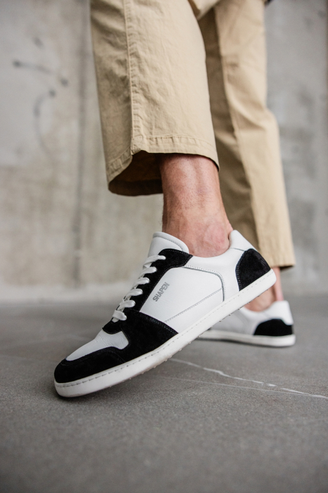 Sneakers barefoot SHAPEN Re:Wind - Alb / Negru [6]