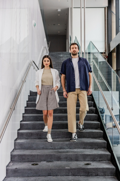 Sneakers barefoot SHAPEN Re:Wind - Alb / Negru [4]