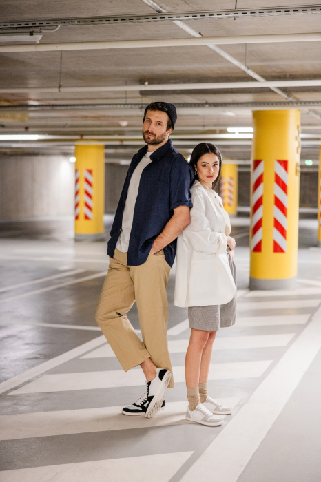 Sneakers barefoot SHAPEN Re:Wind - Alb / Negru [8]